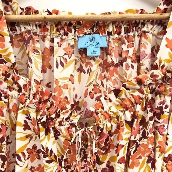 CECE‎ Floral Keyhole Short Sleeve Blouse
CREAM/ ROSE/ YELLOW - Picture 5 of 10